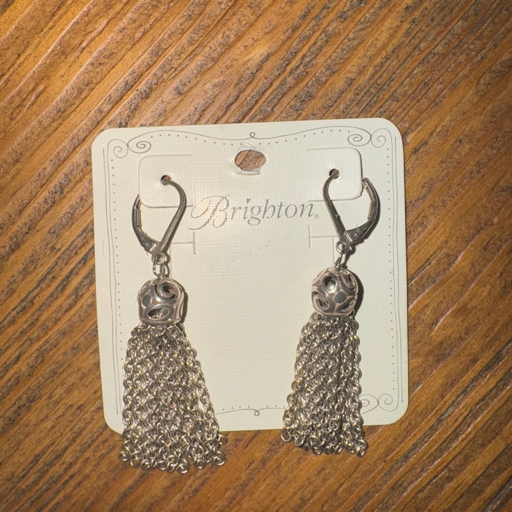 Brighton Silver Tassel Earrings